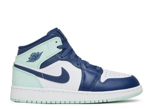 Air Jordan 1 Mid "Mystic Navy Mint Foam" (GS)