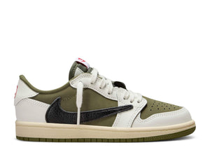 Travis Scott X Air Jordan 1 Retro Low OG SP "Medium Olive" Preschool