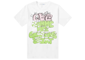 CDG Shirt x KAWS Print T-shirt White/Green/Pink