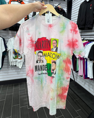 Vintage " MLK JR x Malcolm X x Mandela " T-Shirt