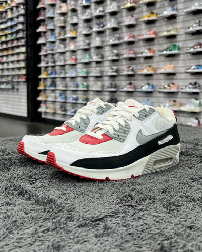 Nike Air Max 90 "LTR Photon Dust Varsity Red" (GS)(Preowned)(NB)