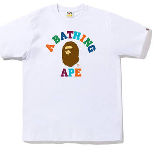 BAPE Colors College Tee (FW22) "White Multi"