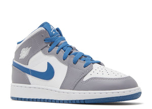 Air Jordan 1 Mid "True Blue Cement" (GS)