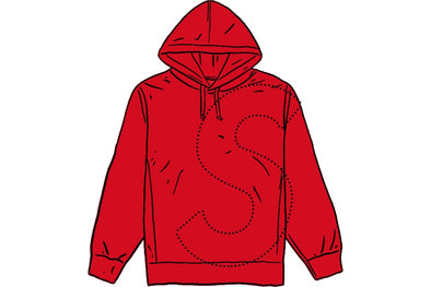 Supreme Laser Cut S Logo Hooded Sweatshirt "Red"