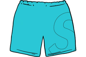 Supreme Laser Cut S Logo Sweatshort "Cyan"