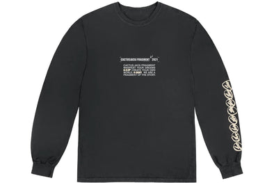 Travis Scott Cactus Jack For Fragment Logo L/S T-Shirt "Washed Black"