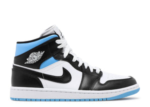 Air Jordan 1 Mid "University Blue / Black White" Women