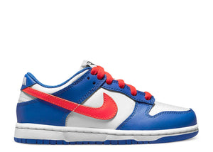 Nike Dunk Low "Bright Crimson Game Royal" PreSchool