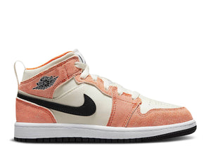 Air Jordan 1 Mid SE "Orange Suede" (PS)