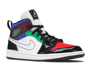 Air Jordan 1 Mid SE "Black White Multi-Color" Women