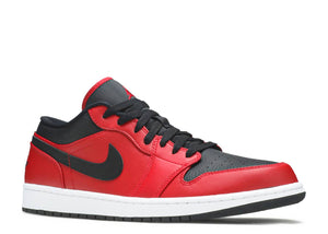 Air Jordan 1 Low "Reversed Bred Pebbled Swoosh"