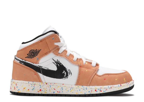 Air Jordan 1 Mid SE "Brushstroke" GS