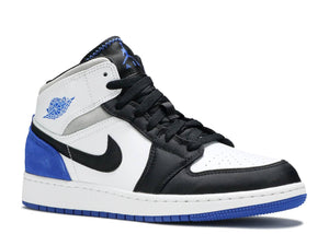 Air Jordan 1 Mid SE "White Black Royal" GS