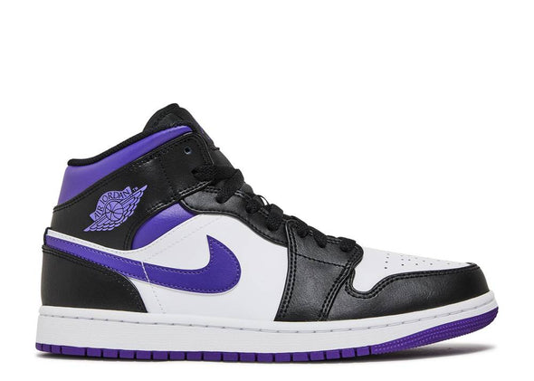 Air Jordan 1 Mid "White Black Purple"