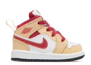 Air Jordan 1 Mid "Light Cardinal Curry" Toddler